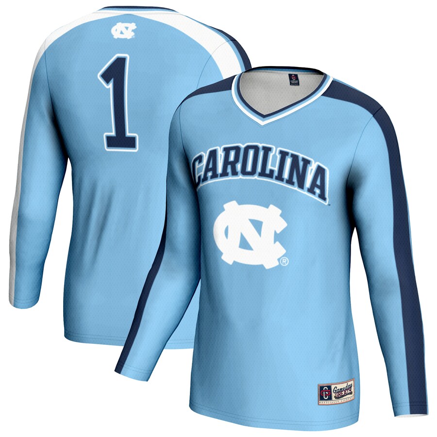 Unisex GameDay Greats Light Blue North Carolina Tar Heels #1 Lightweight Volleyball Fashion Jersey - Jersey