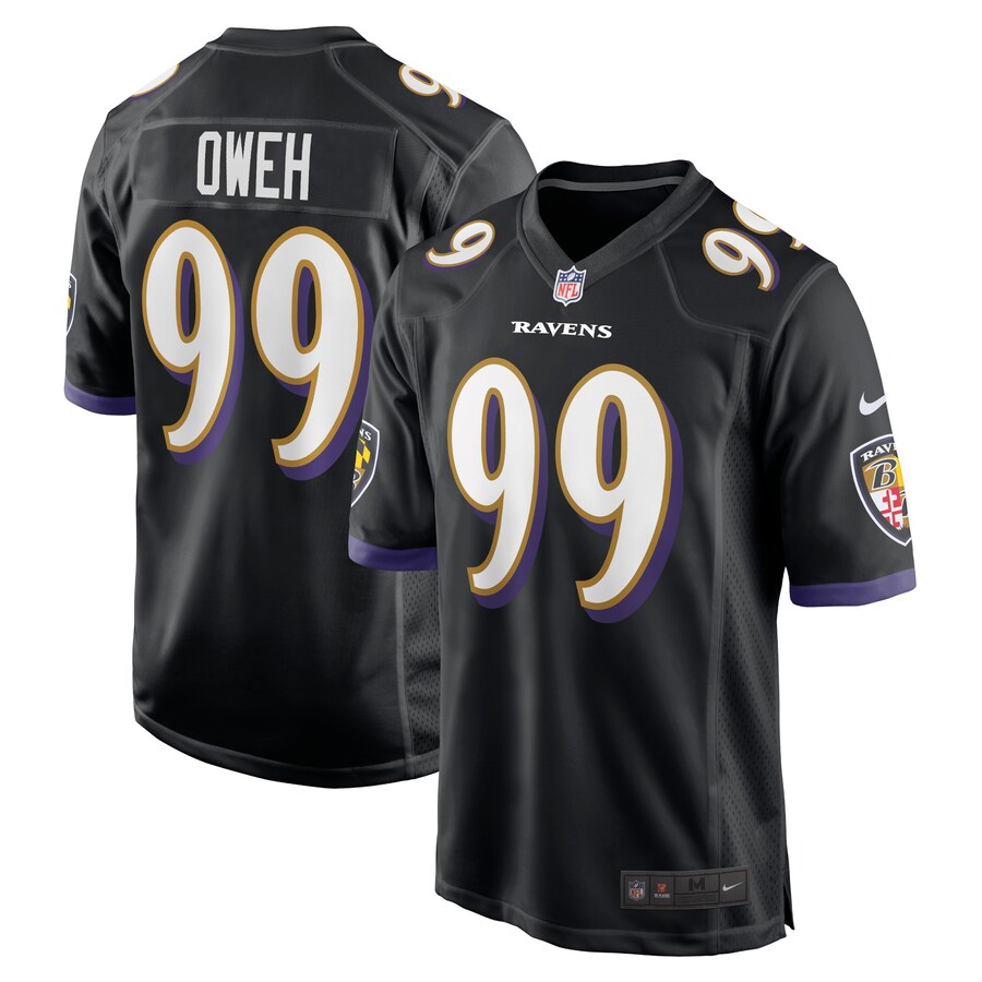 Men's Baltimore Ravens Odafe Oweh Nike Black Game Jersey - Jersey