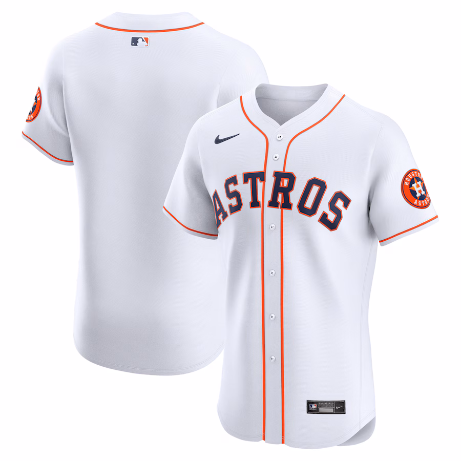 Men's Houston Astros  Nike White Home Vapor Premier Elite Patch Jersey - Jersey