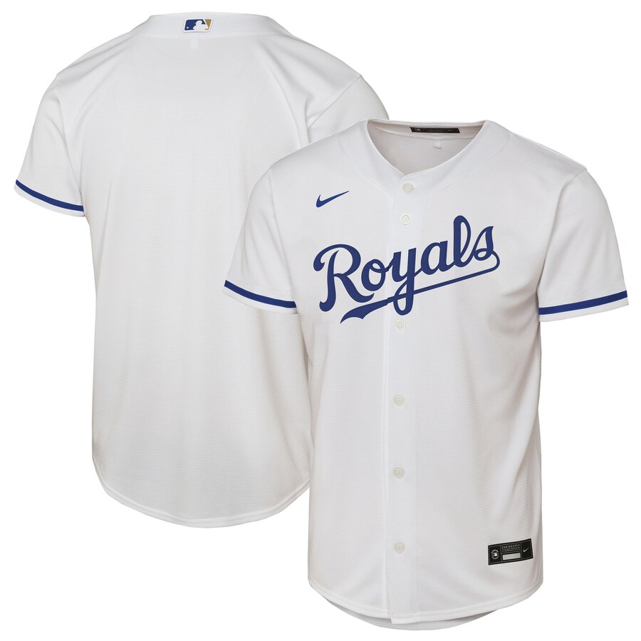 Youth Kansas City Royals Nike White Home Replica Jersey - Jersey