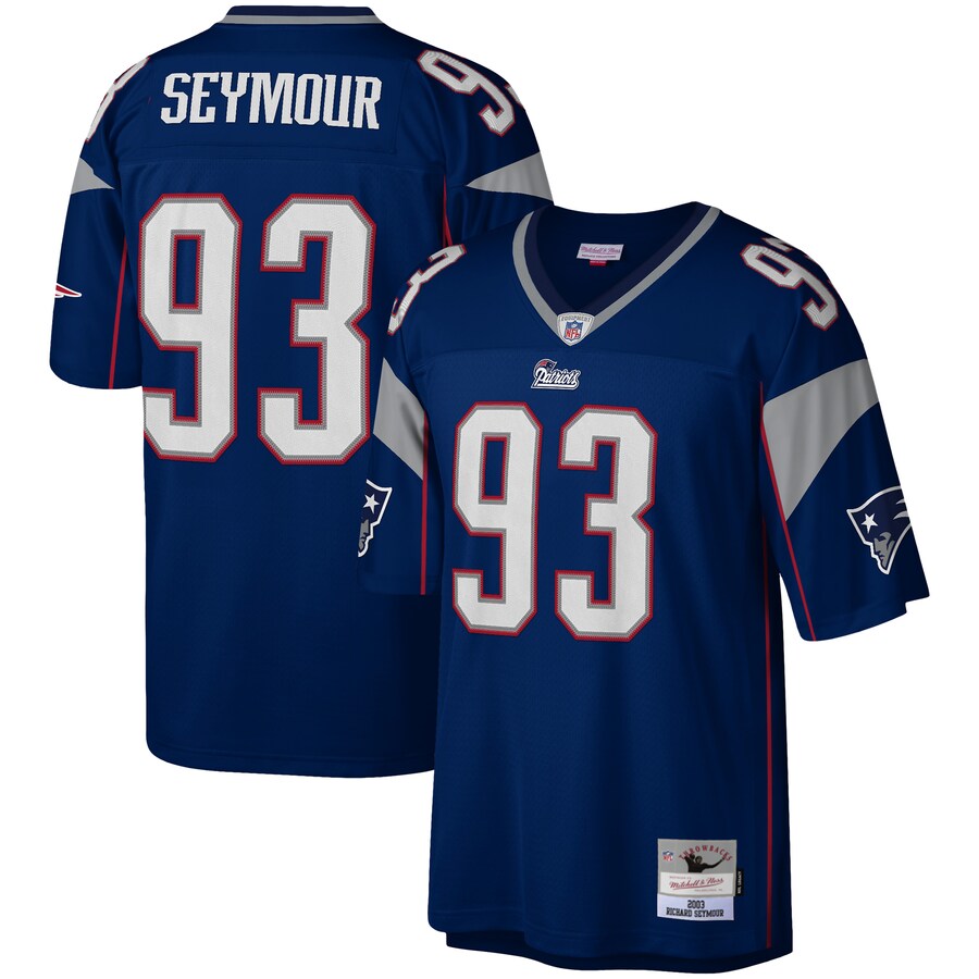 Men's New England Patriots Richard Seymour Mitchell & Ness Navy Legacy Replica Jersey - Jersey