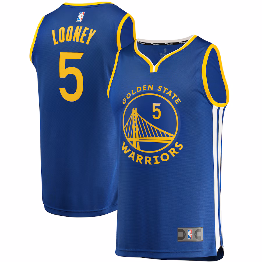 Men's Golden State Warriors Kevon Looney Fanatics Royal Fast Break Replica Player Team Jersey - Icon Edition - Jersey
