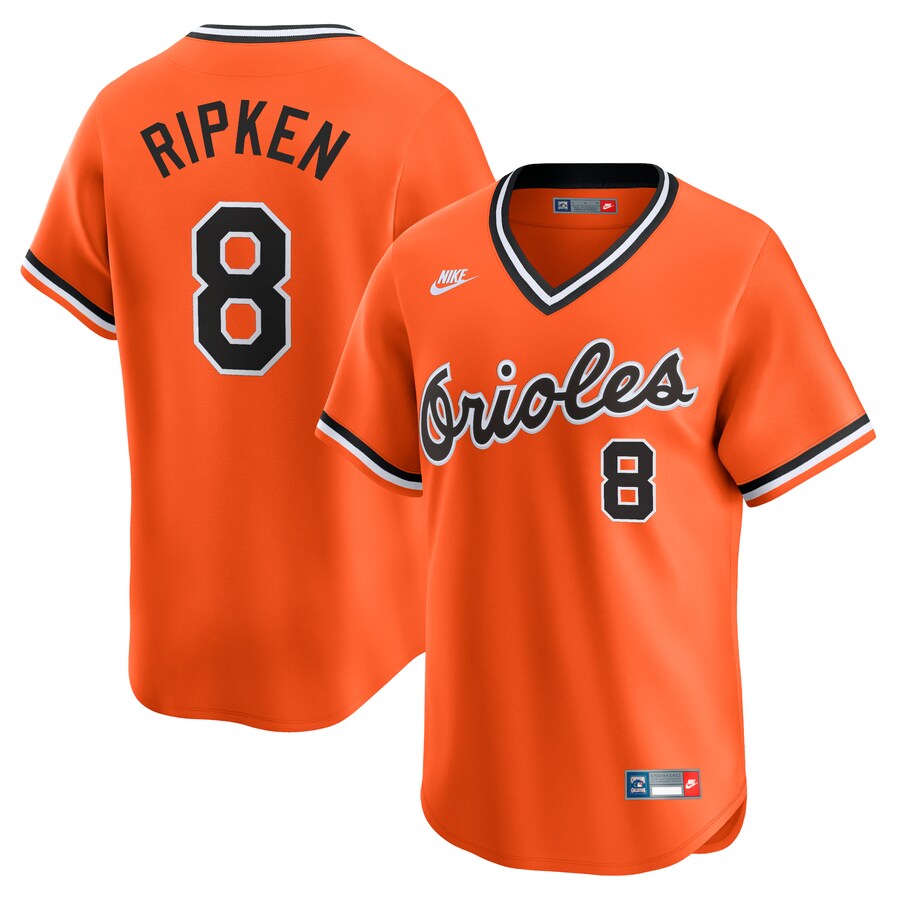 Men's Baltimore Orioles Cal Ripken Jr. Nike Orange Throwback Cooperstown Limited Jersey - Jersey