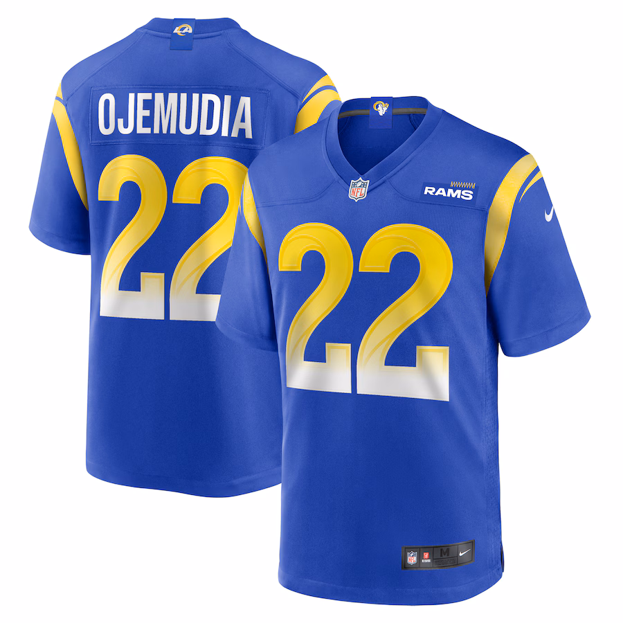 Men's Los Angeles Rams Michael Ojemudia Nike  Royal  Game Jersey - Jersey