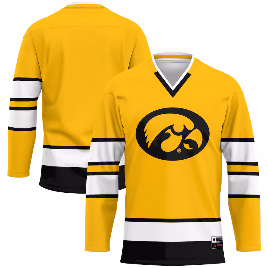 Men's GameDay Greats Gold Iowa Hawkeyes Hockey Jersey - Jersey