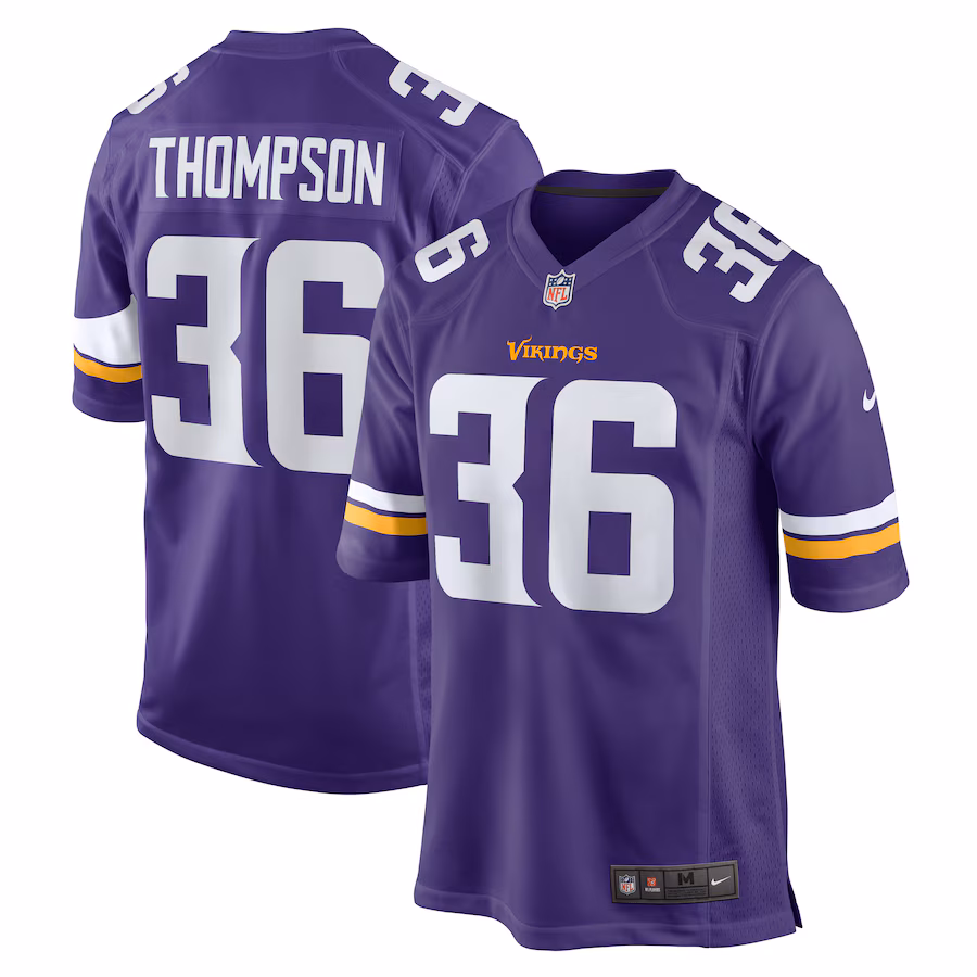 Men's Minnesota Vikings NaJee Thompson Nike Purple Game Jersey - Jersey