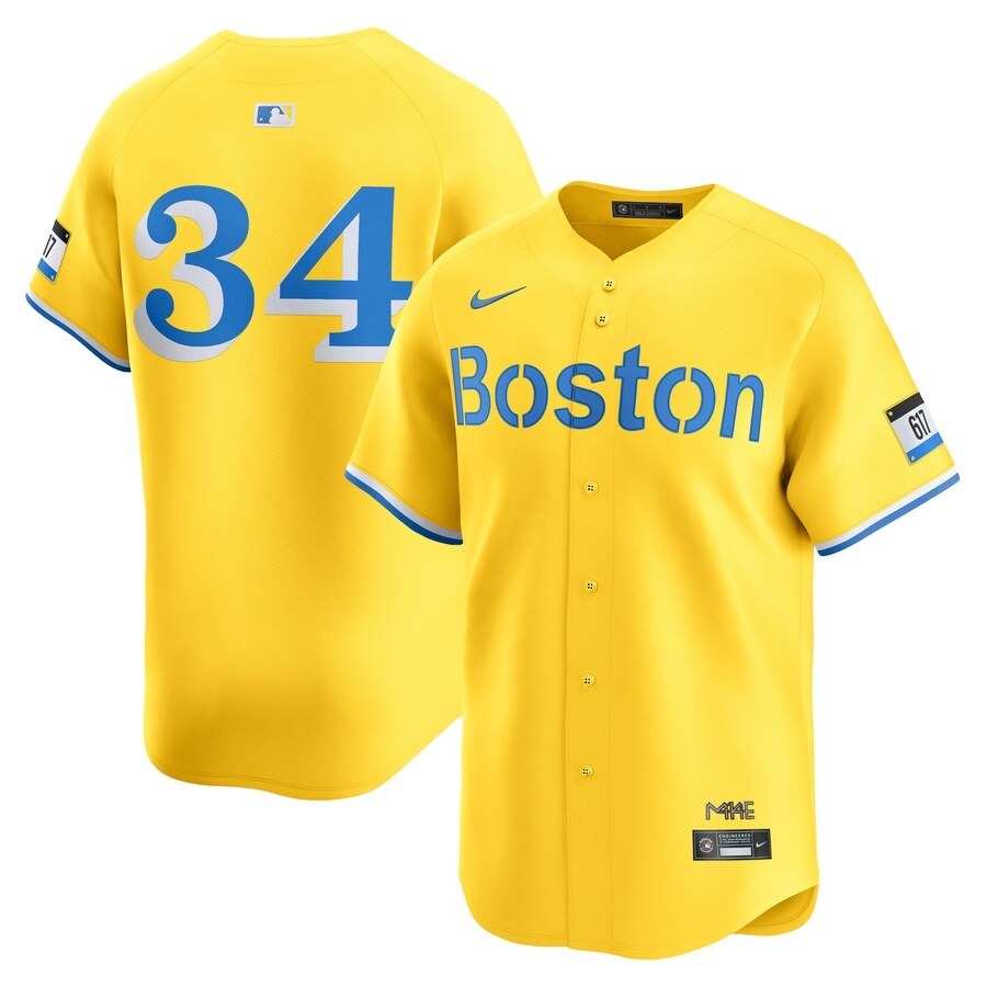Men's Boston Red Sox David Ortiz Nike Gold City Connect Retired Player Jersey - Jersey