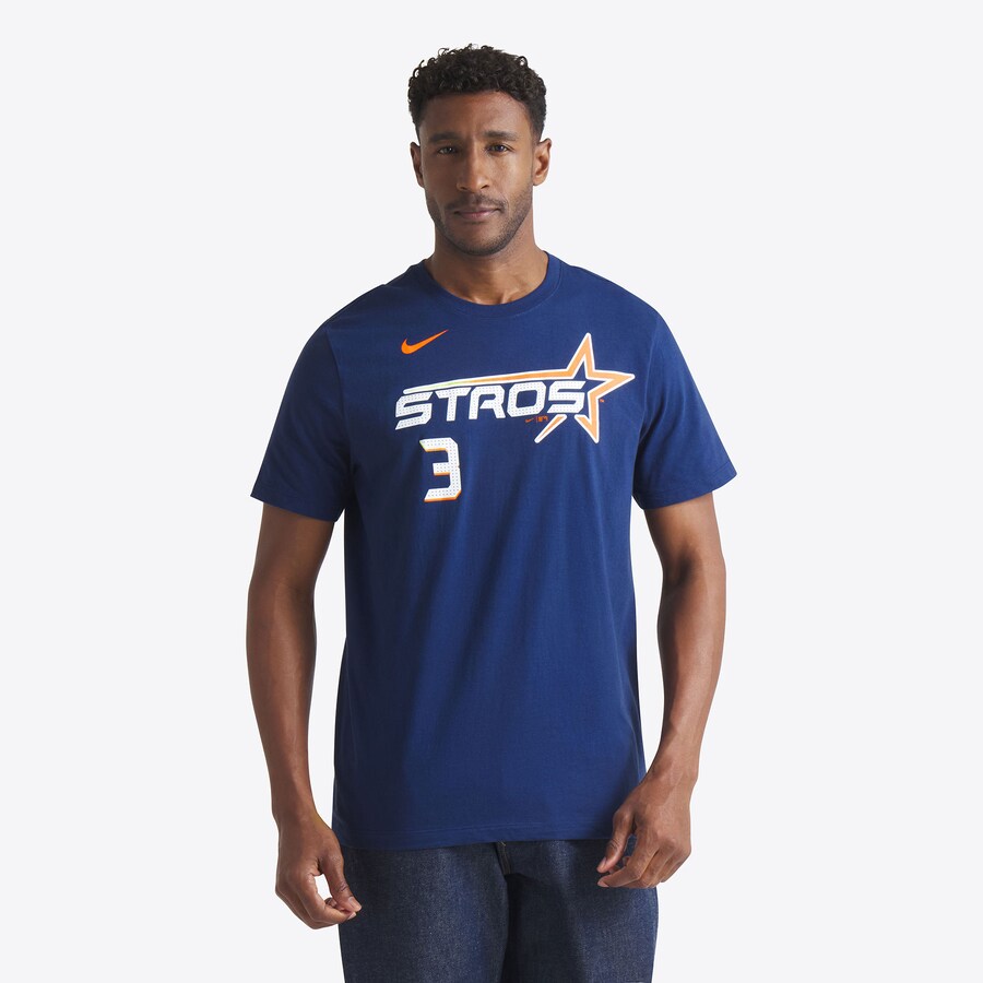 Men's Houston Astros Jeremy Peña Nike Navy 2025 City Connect Fuse Name & Number T-Shirt - Jersey