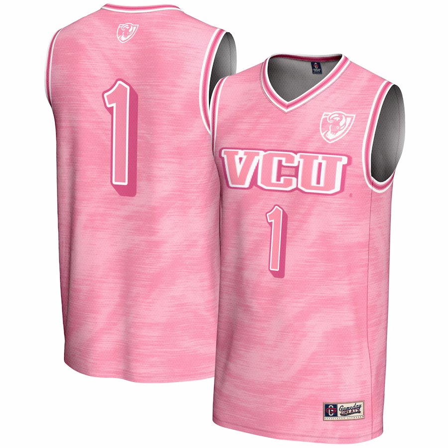#1 VCU Rams GameDay Greats Unisex Lightweight Basketball Fashion Jersey - Pink - Jersey