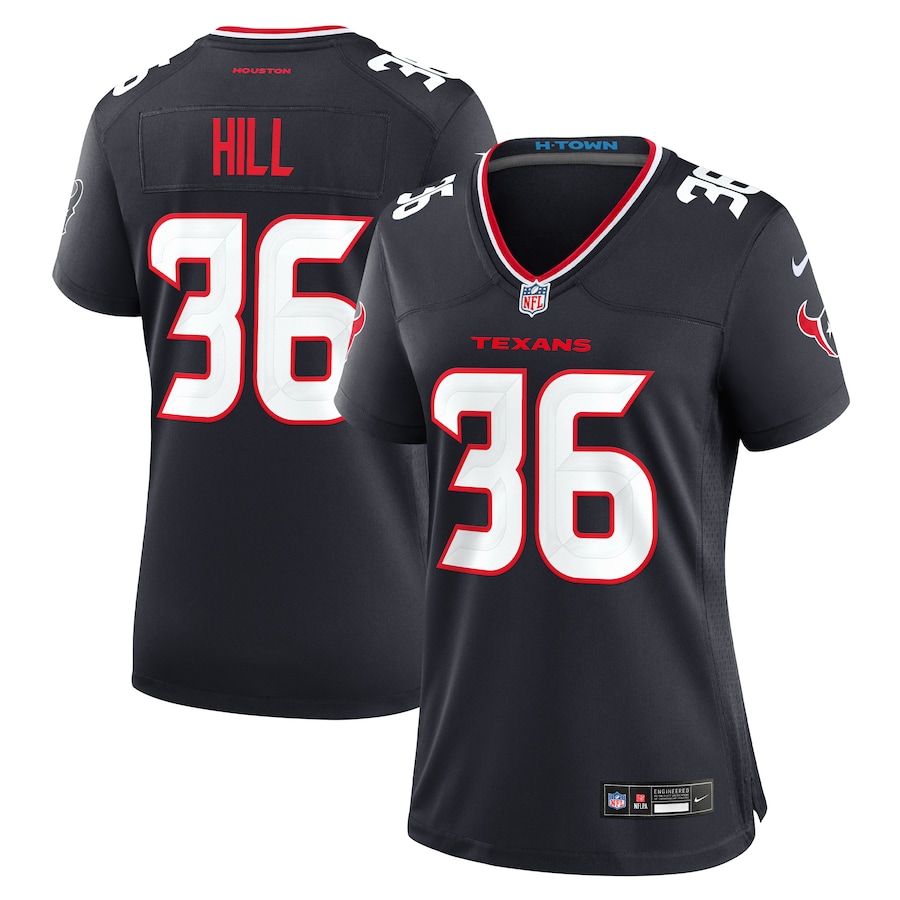 Women's Houston Texans Brandon Hill Nike Navy Team Game Jersey - Jersey