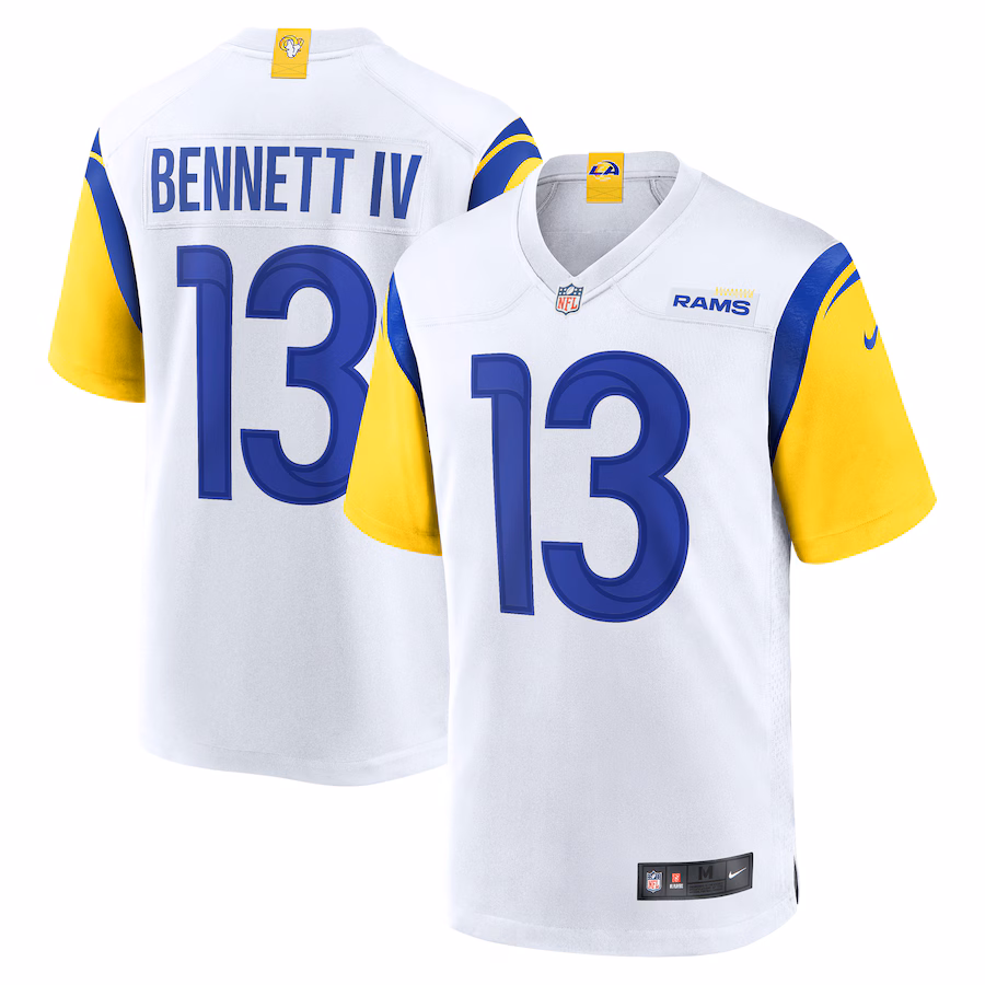 Men's Los Angeles Rams Stetson Bennett Nike White  Game Jersey - Jersey
