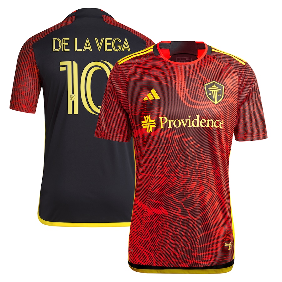Men's Seattle Sounders FC Pedro de la Vega adidas Red 2024 The Bruce Lee Kit Replica Player Jersey - Jersey