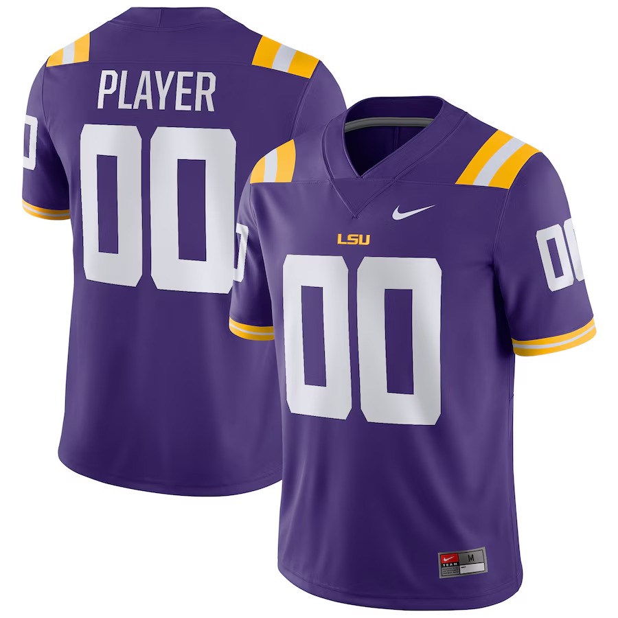 LSU Tigers Nike Pick-A-Player NIL Replica Football Jersey - Purple - Jersey