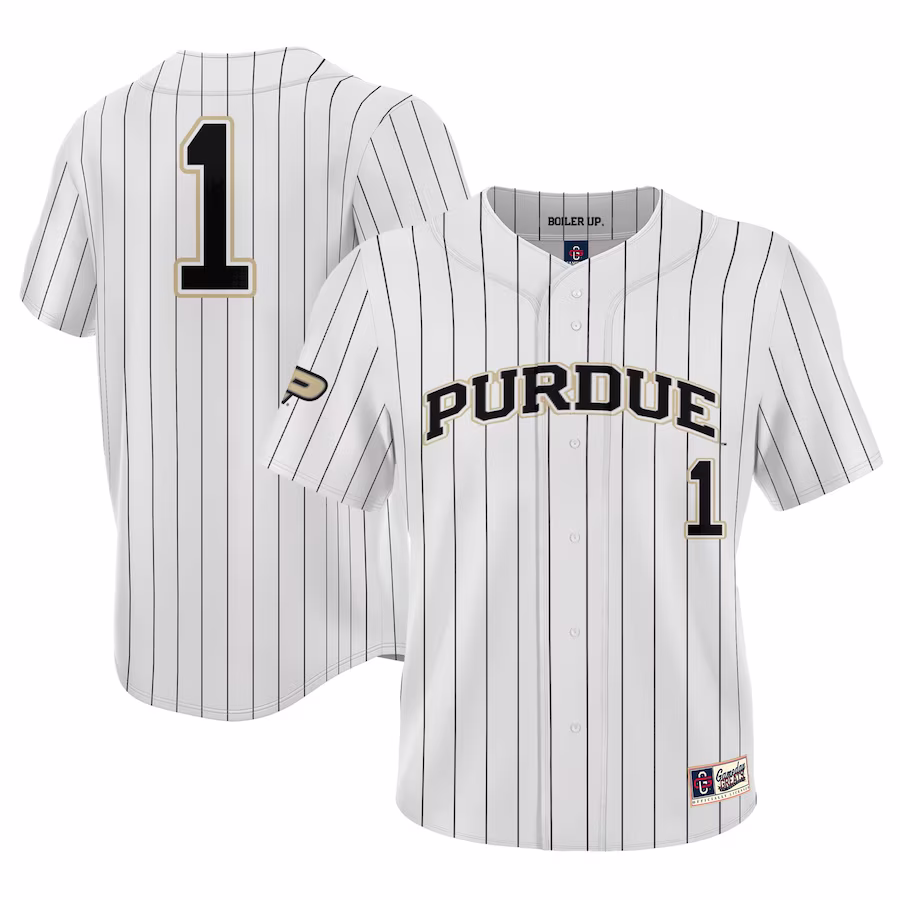#1 Purdue Boilermakers GameDay Greats Youth Lightweight Baseball Jersey - White - Jersey