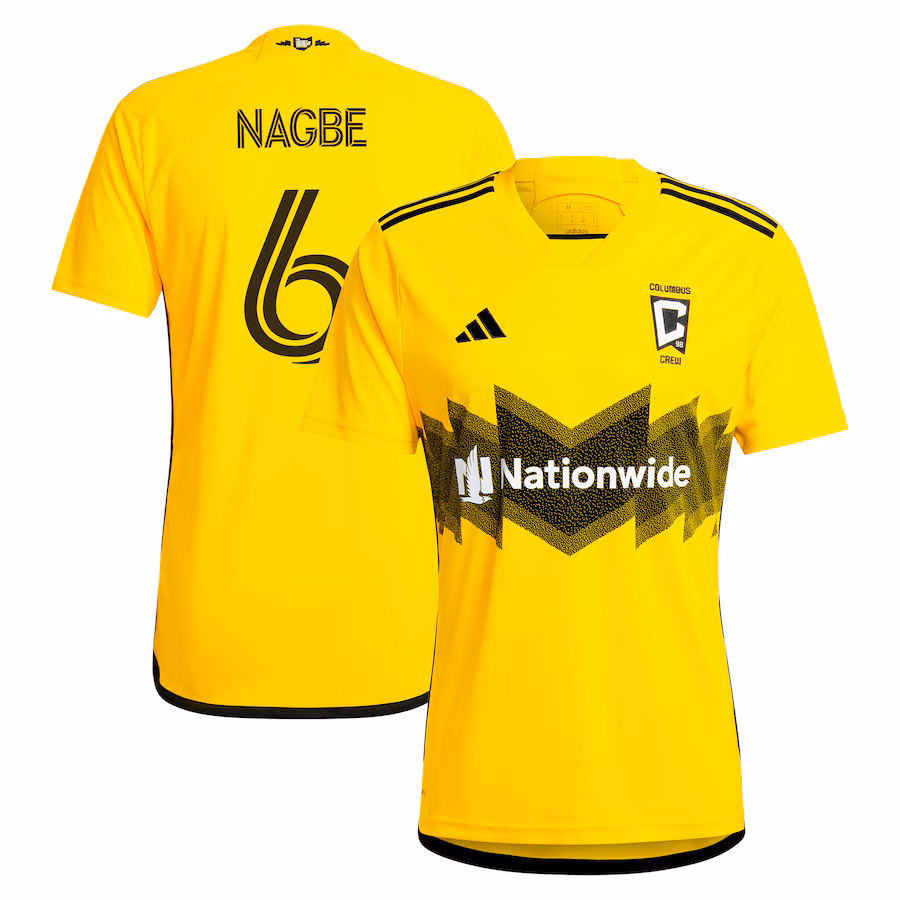 Men's Columbus Crew Darlington Nagbe adidas Yellow 2024 The Home Kit Replica Player Jersey - Jersey