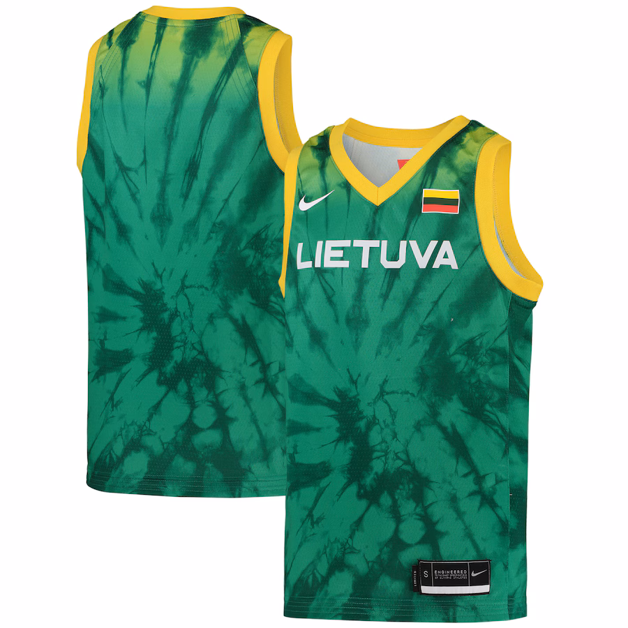 Youth Lithuania Basketball Nike Green 2020 Summer Olympics Replica Team Jersey - Jersey