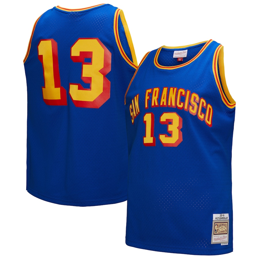 Men's San Francisco Warriors Wilt Chamberlain Mitchell & Ness Royal Hardwood Classics 1963/64 Swingman Jersey - Jersey