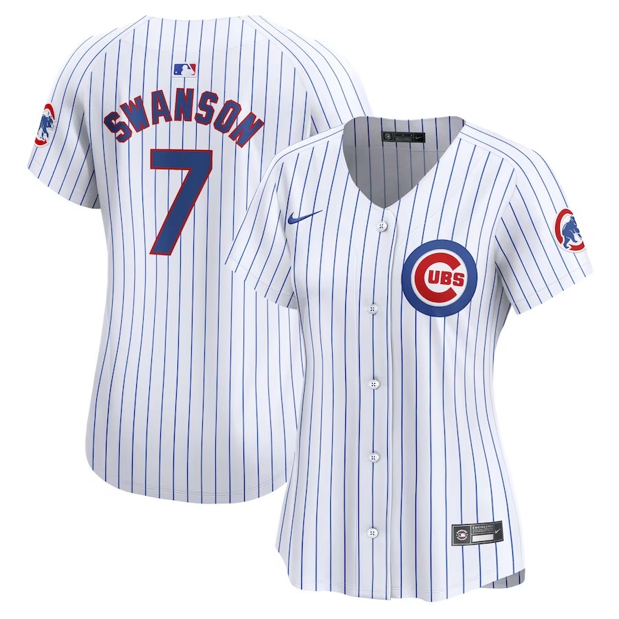 Women's Chicago Cubs Dansby Swanson Nike White Home Limited Player Jersey - Jersey