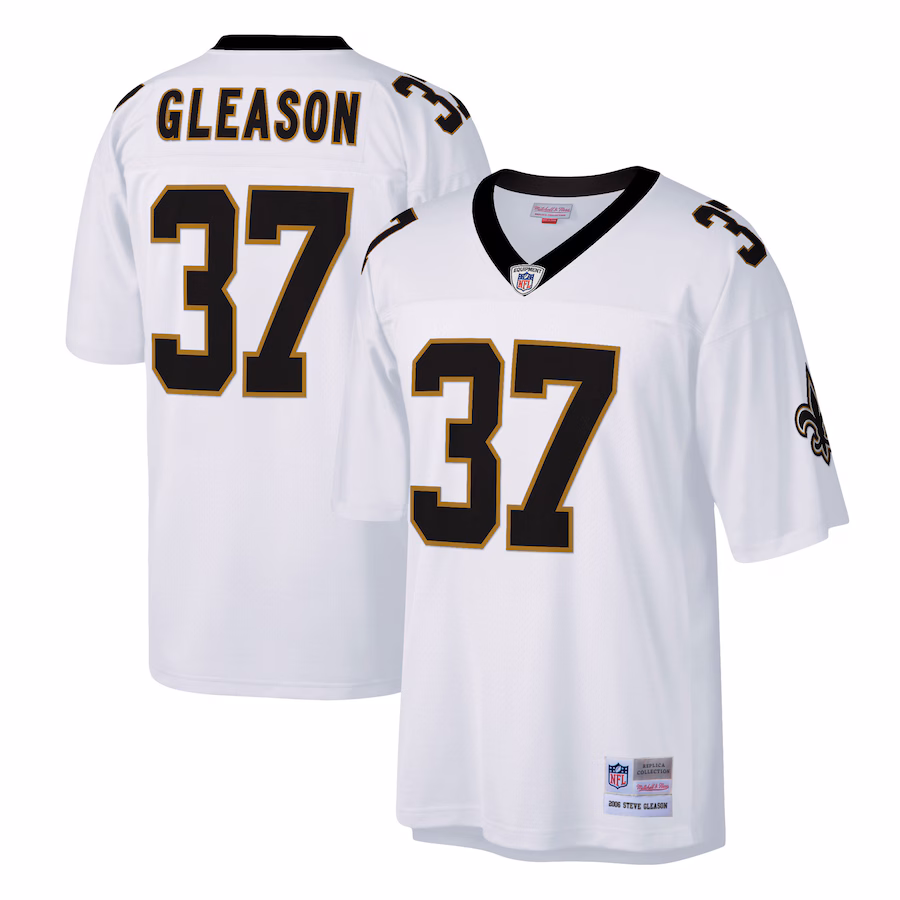 Men's New Orleans Saints Steve Gleason Mitchell & Ness White Big & Tall 2006 Retired Player Replica Jersey - Jersey