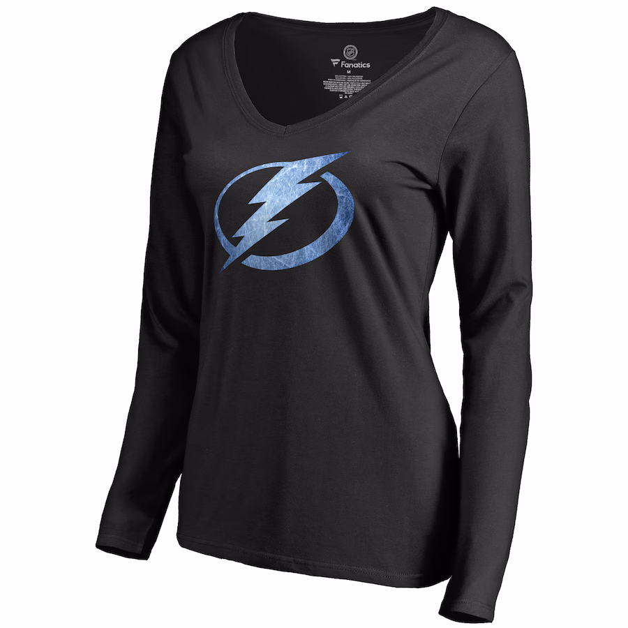 Women's Tampa Bay Lightning Black Pond Hockey Long Sleeve T-Shirt - Jersey