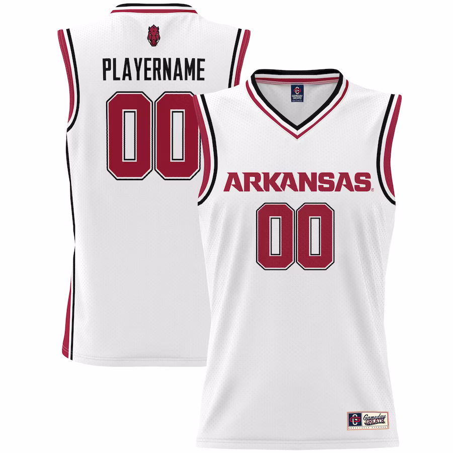 Arkansas Razorbacks GameDay Greats Youth NIL Pick-A-Player Lightweight Women's Basketball Jersey - White - Jersey