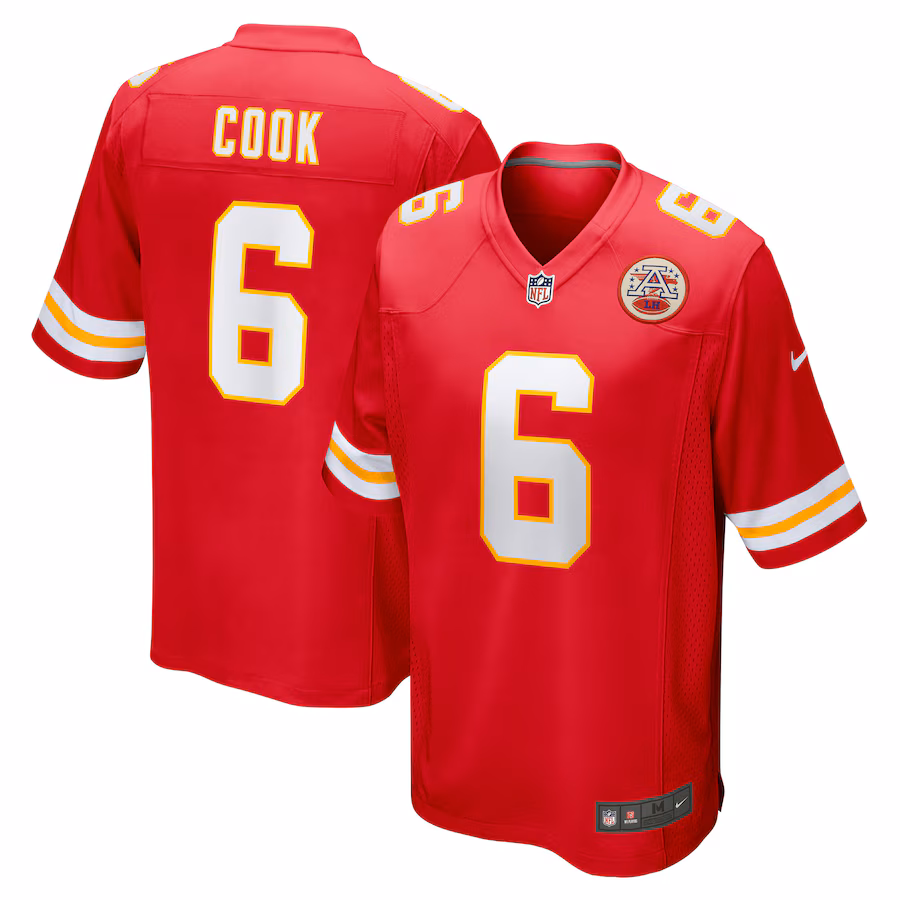 Men's Kansas City Chiefs Bryan Cook Nike Red Game Player Jersey - Jersey