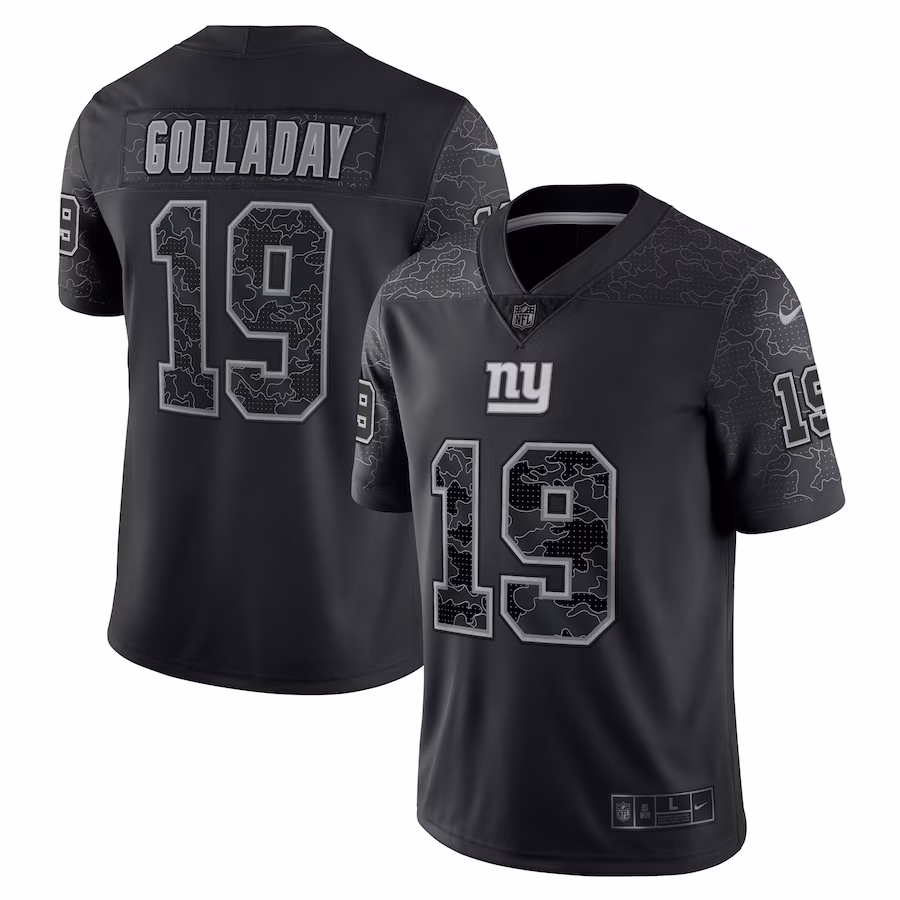 Men's New York Giants Kenny Golladay Nike Black RFLCTV Limited Jersey - Jersey