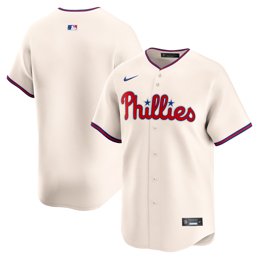 Men's Philadelphia Phillies Nike Cream Alternate Limited Jersey - Jersey