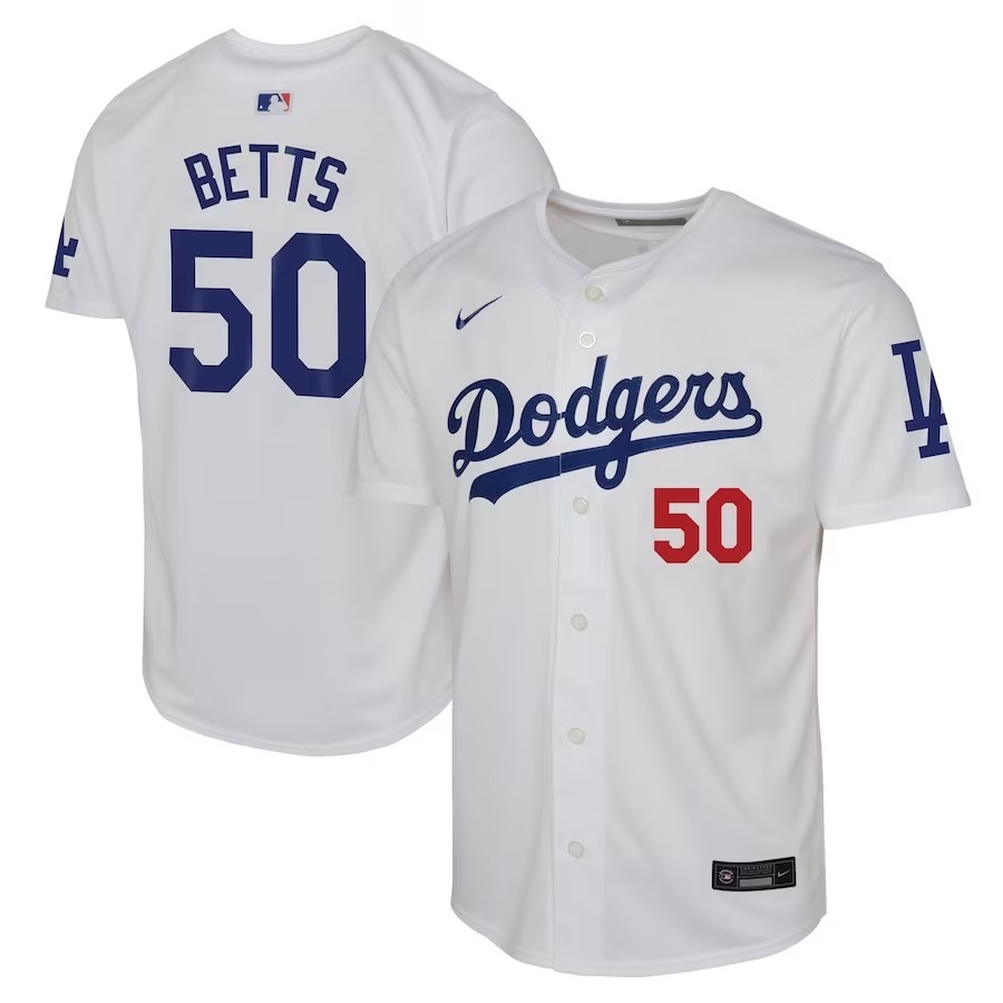 Youth Los Angeles Dodgers Mookie Betts Nike White Home Limited Player Jersey - Jersey