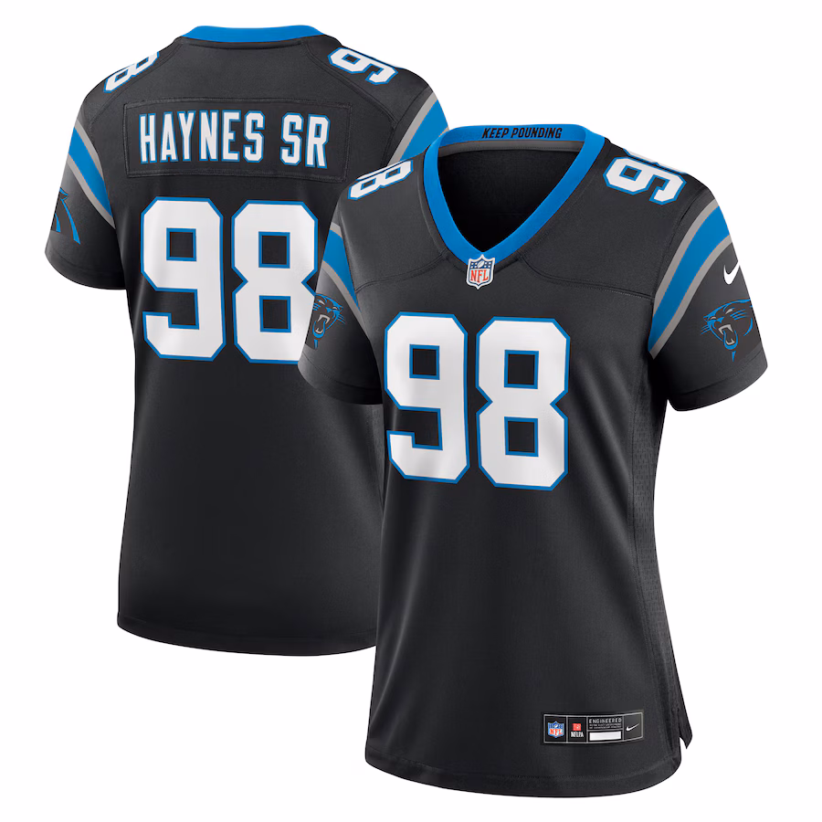 Women's Carolina Panthers Marquis Haynes Sr. Nike Black Team Game Jersey - Jersey