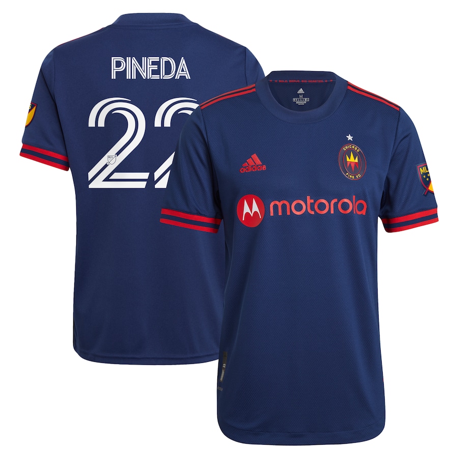 Men's Chicago Fire Mauricio Pineda adidas Navy 2021 Primary Authentic Player Jersey - Jersey