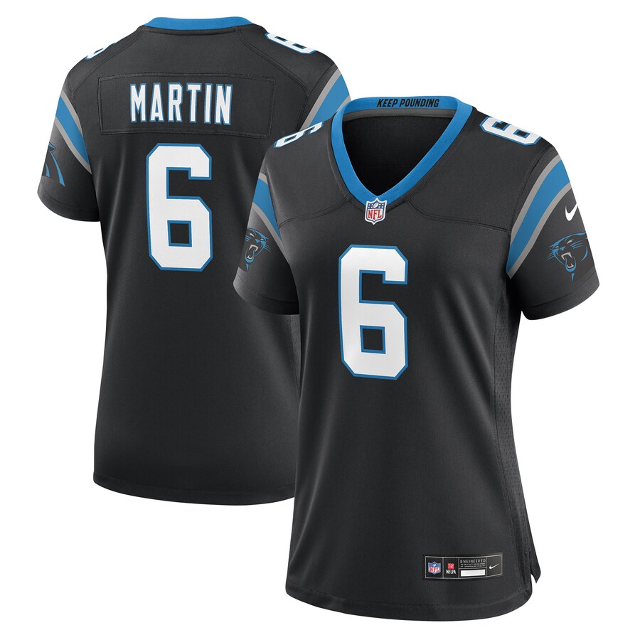 Women's Carolina Panthers Sam Martin Nike Black Team Game Jersey - Jersey