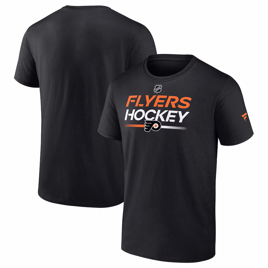 Men's Philadelphia Flyers Fanatics Black Authentic Pro Primary T-Shirt - Jersey