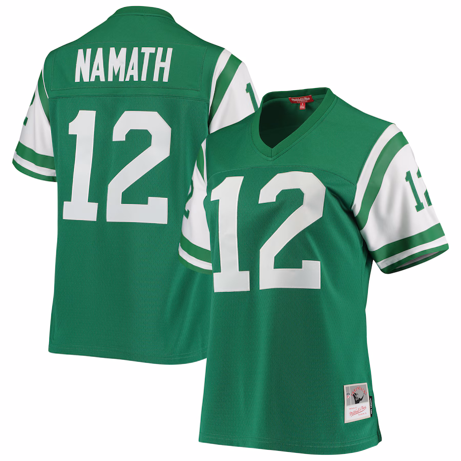 Women's New York Jets Joe Namath Mitchell & Ness Green 1969 Legacy Replica Jersey - Jersey