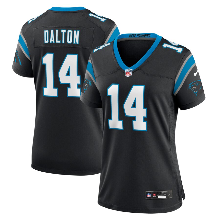 Women's Carolina Panthers Andy Dalton Nike Black Team Game Jersey - Jersey
