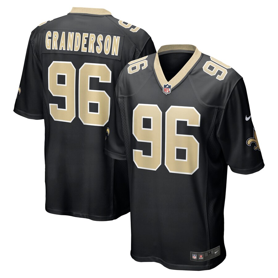Men's New Orleans Saints Carl Granderson Nike Black Game Jersey - Jersey