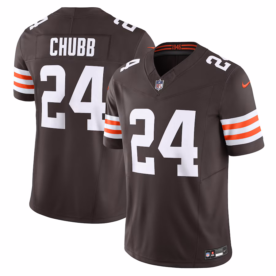 Men's Cleveland Browns Nick Chubb Nike Brown Vapor F.U.S.E. Limited Jersey - Jersey