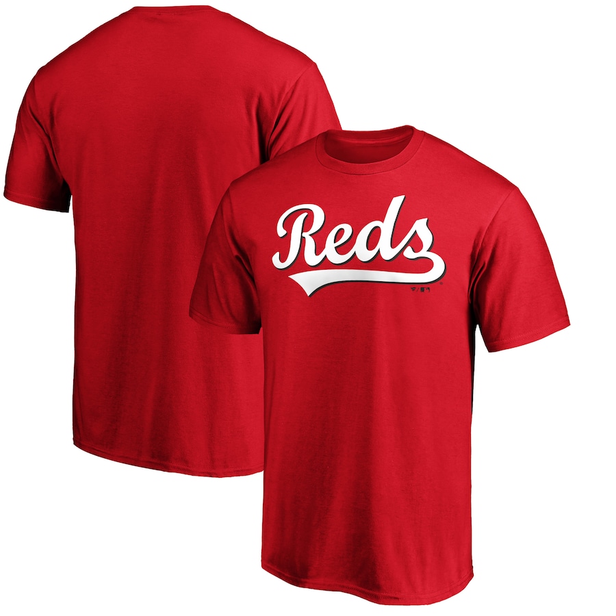 Men's Cincinnati Reds Red Official Wordmark T-Shirt - Jersey