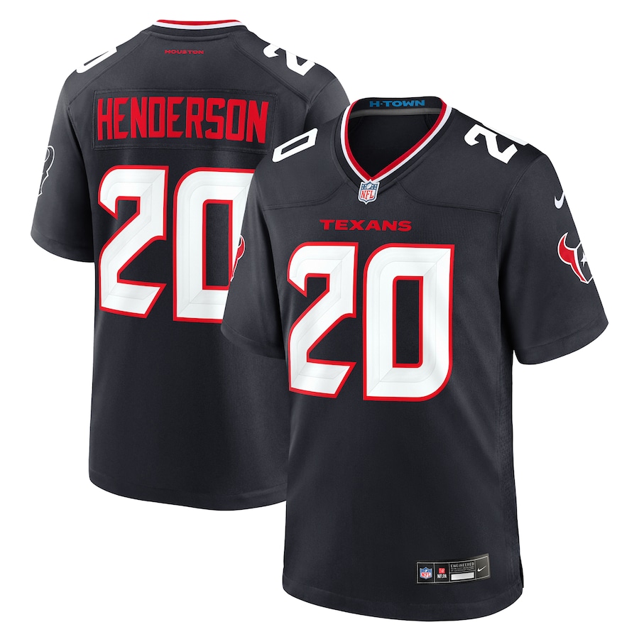 Men's Houston Texans C.J. Henderson Nike  Navy Team Game Jersey - Jersey