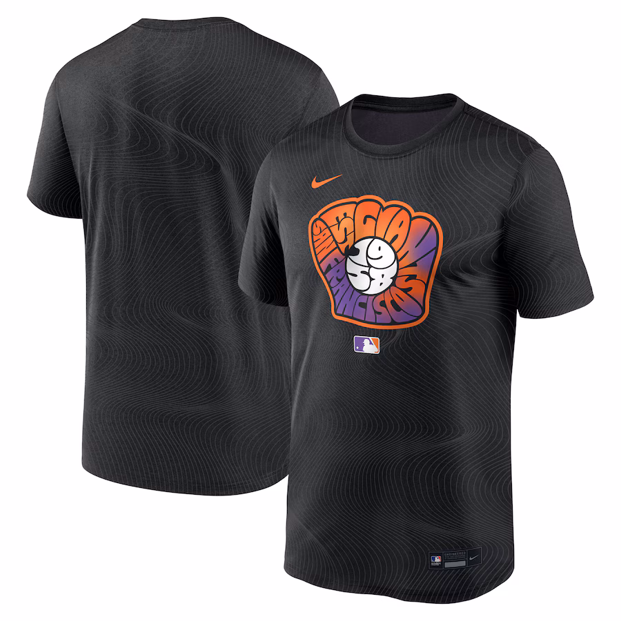 Men's San Francisco Giants Nike Black 2025 City Connect Authentic Collection Legend Performance T-Shirt - Jersey