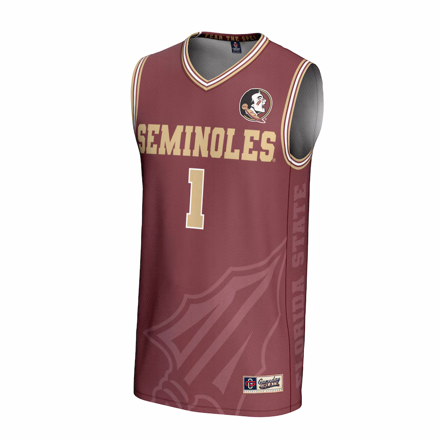 Youth GameDay Greats #1 Garnet Florida State Seminoles Lightweight Icon Print Basketball Jersey - Jersey