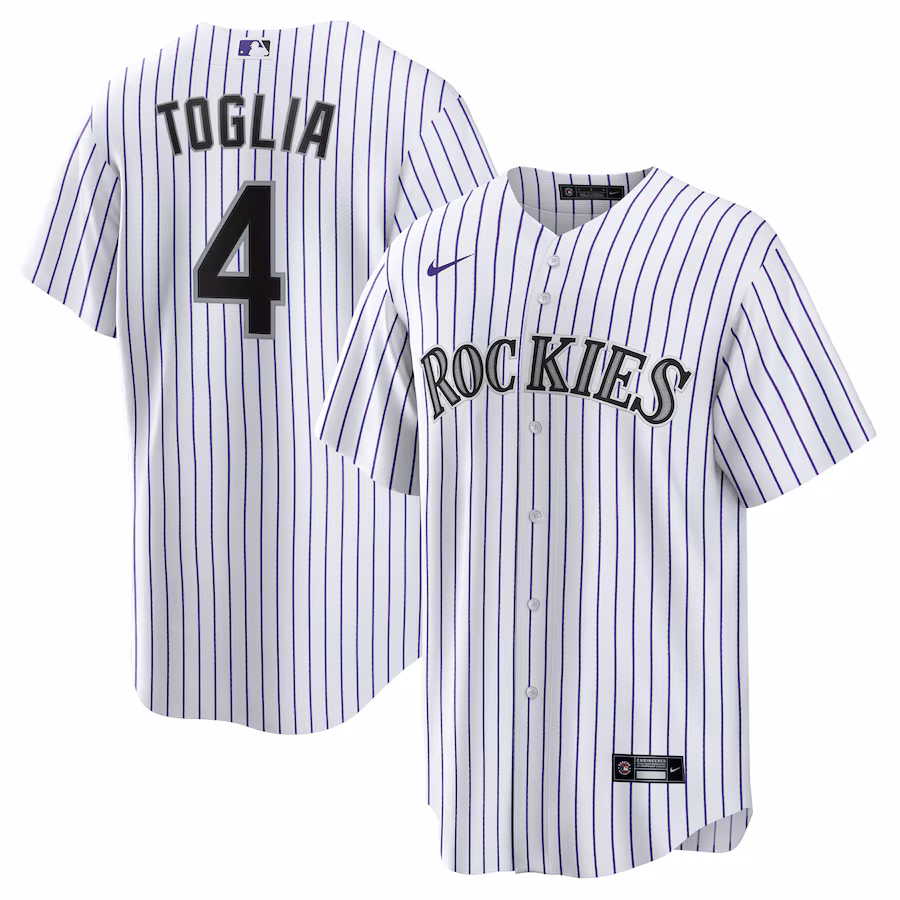 Men's Colorado Rockies Michael Toglia Nike White Home Replica Jersey - Jersey