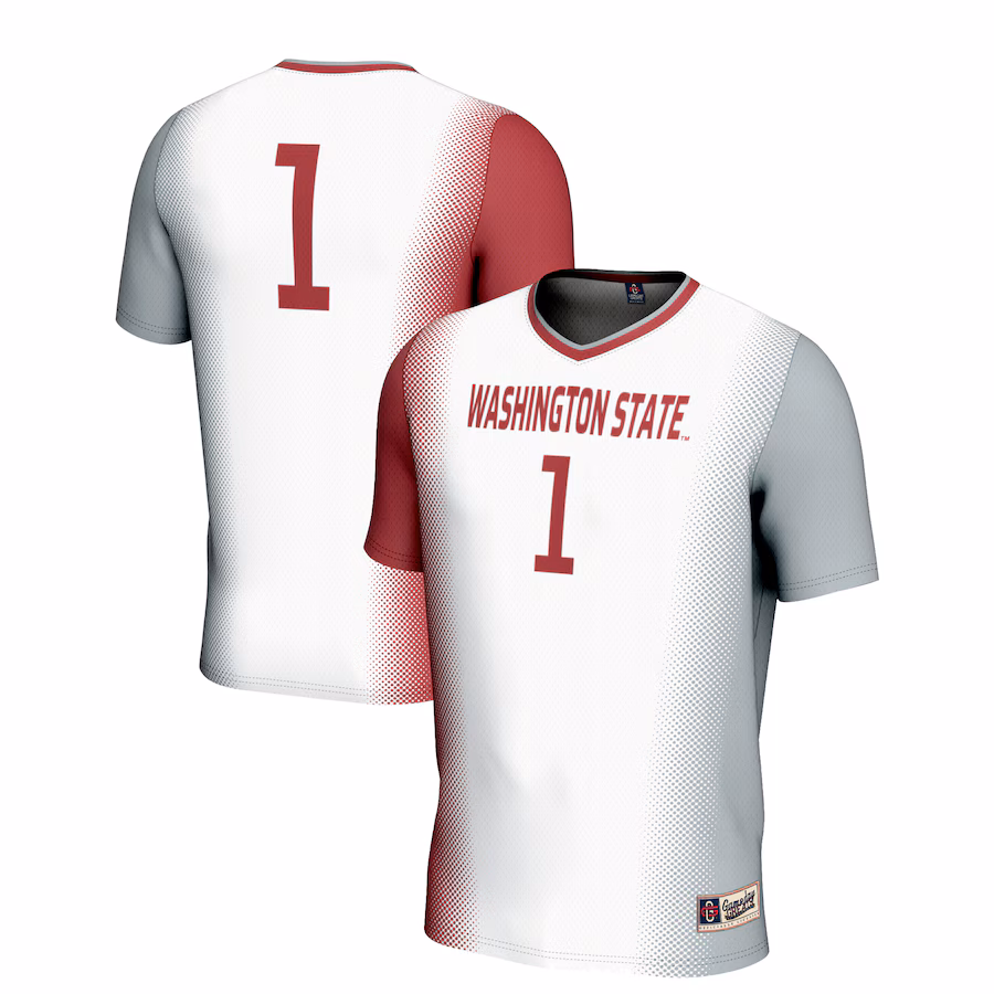 Unisex GameDay Greats #1 White Washington State Cougars  Lightweight Women's Soccer Jersey - Jersey