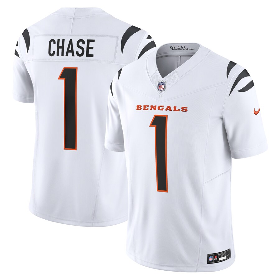 Men's Cincinnati Bengals Ja'Marr Chase Nike White Vapor F.U.S.E. Limited Jersey - Jersey