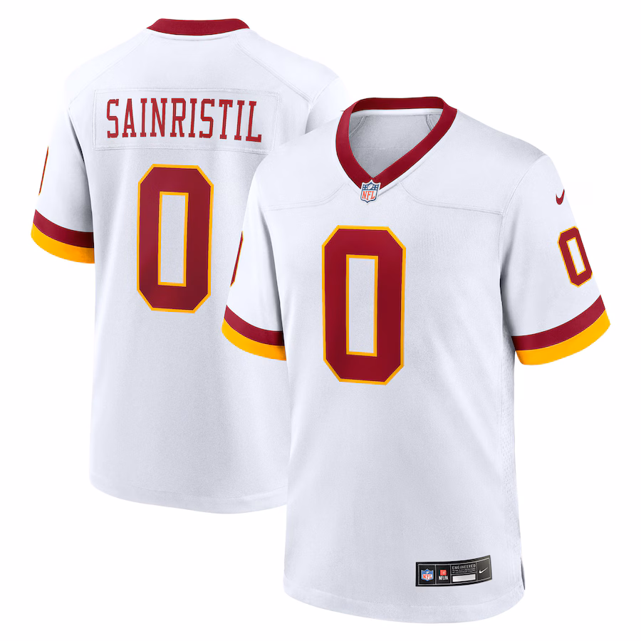 Men's Washington Commanders Mike Sainristil Nike White Game Super Bowl Era Jersey - Jersey