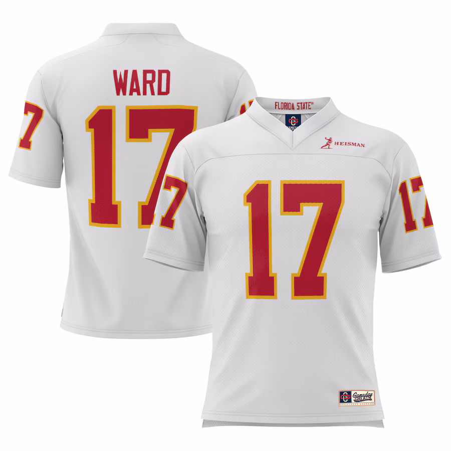Men's GameDay Greats Charlie Ward White Florida State Seminoles Heisman Football Jersey - Jersey