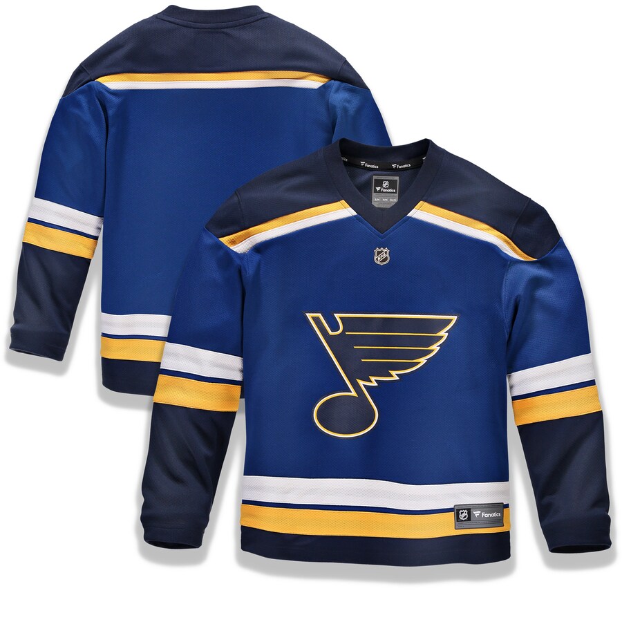 Youth St. Louis Blues Fanatics Branded Blue Home Replica Blank Jersey - Jersey