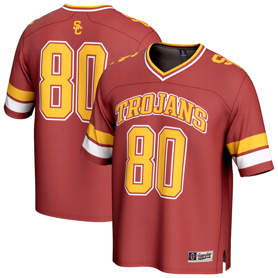 Unisex GameDay Greats #80 Cardinal USC Trojans Lightweight Collegiate Football Fashion Jersey - Jersey