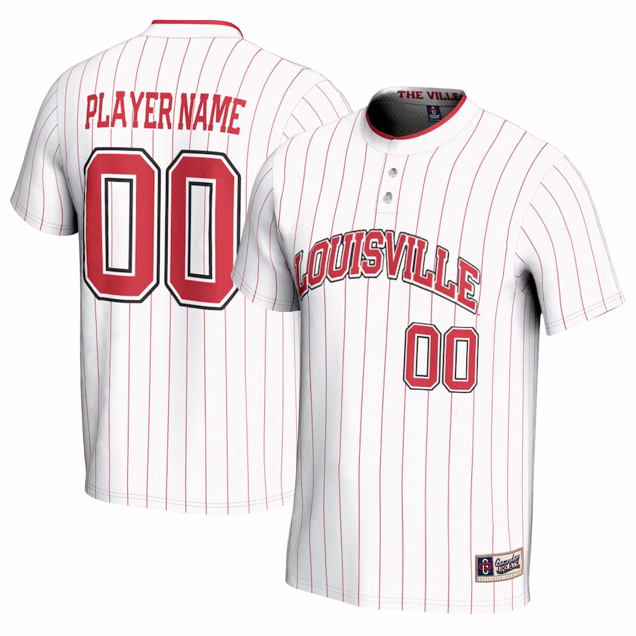 Louisville Cardinals GameDay Greats Unisex NIL Pick-A-Player Lightweight Softball Jersey - White - Jersey