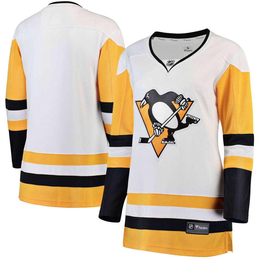 Women's Pittsburgh Penguins Fanatics Branded White Away Breakaway Jersey - Jersey